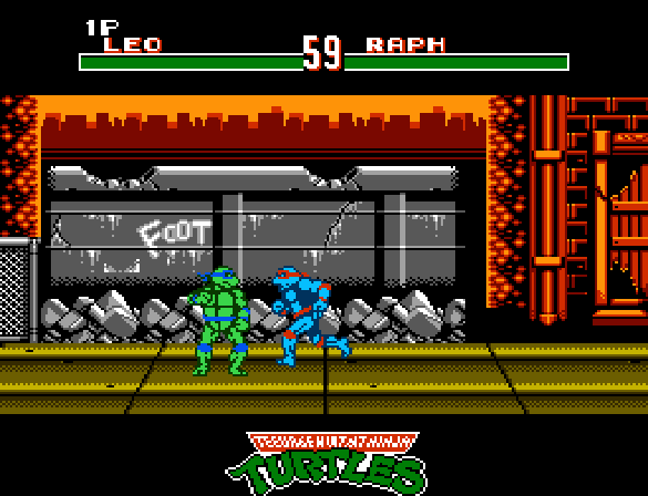TMNT - Tournament Fighters - NES game screenshot (1993) by Konami